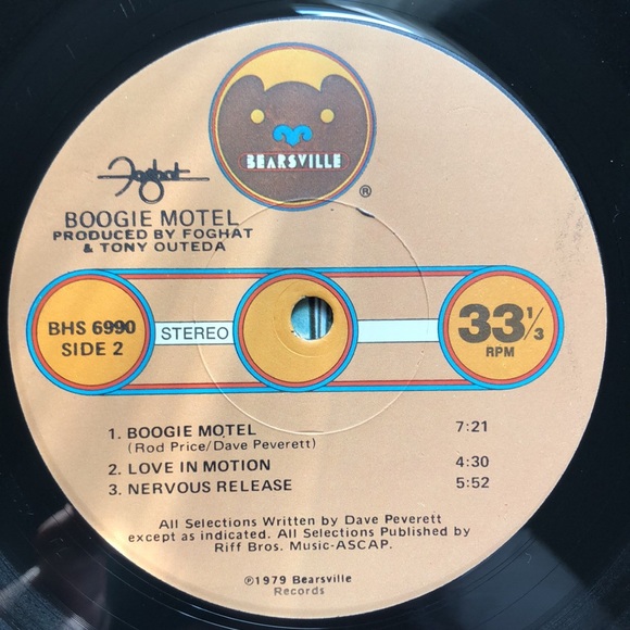 Foghat Boogie Motel Vinyl Lp '79 - Picture 6 of 7